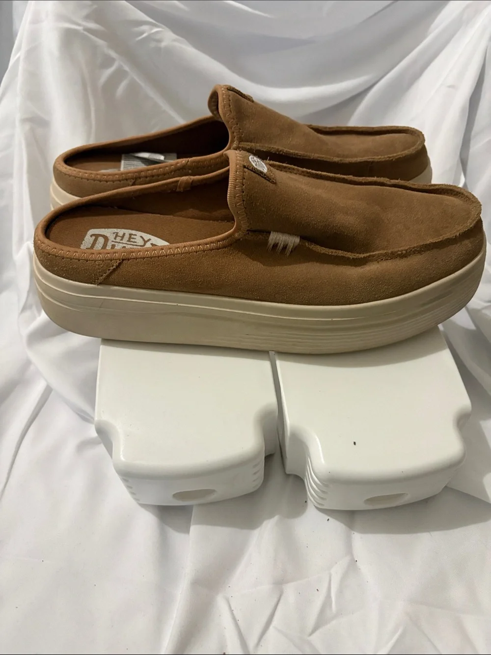 Hey Dude Suede Slip-On Loafers in Tan Brown